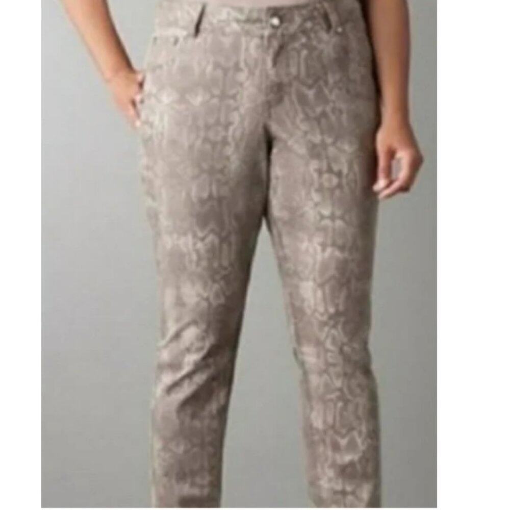 NWT Lane Bryant Women's Snake Skin Printed Skinny Jeans Size 26